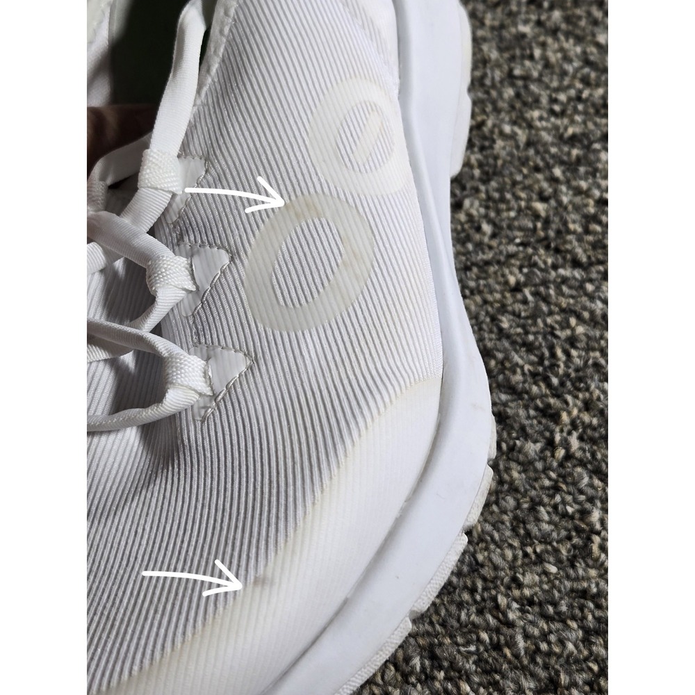 OOFOS White/Green Low Top Lace Up Athletic Sneakers - Women's 7 - Picture 8 of 8